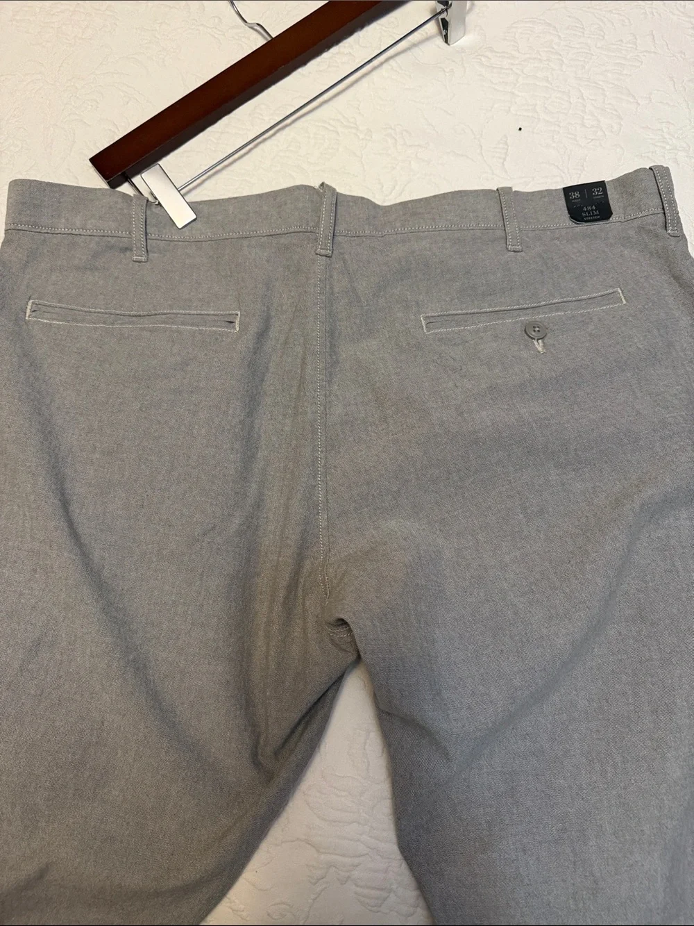 J.Crew Men's Light Gray Dress slim cotton 484 stretch Pants 38/32